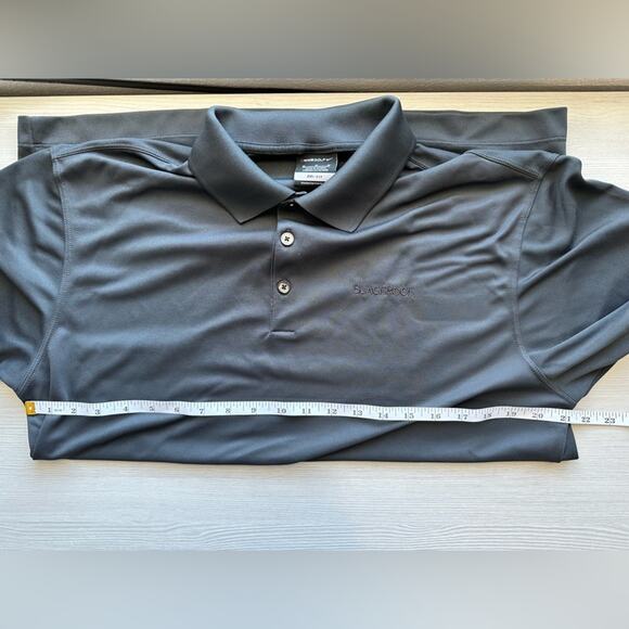 Nike (TWO) Golf Dri-FIT Polo Men Medium Dark Gray And Teal Blue Collared Adult - Picture 8 of 16